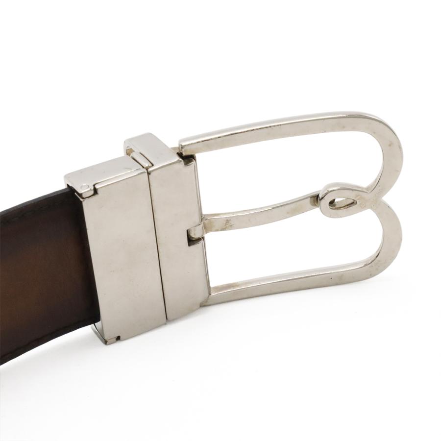 Berluti ベルルッティ B ヴォリュート リバーシブルベルト カリグラフィ レザー グラデーション グレー ブラウン シルバー金具 | Berluti | 03