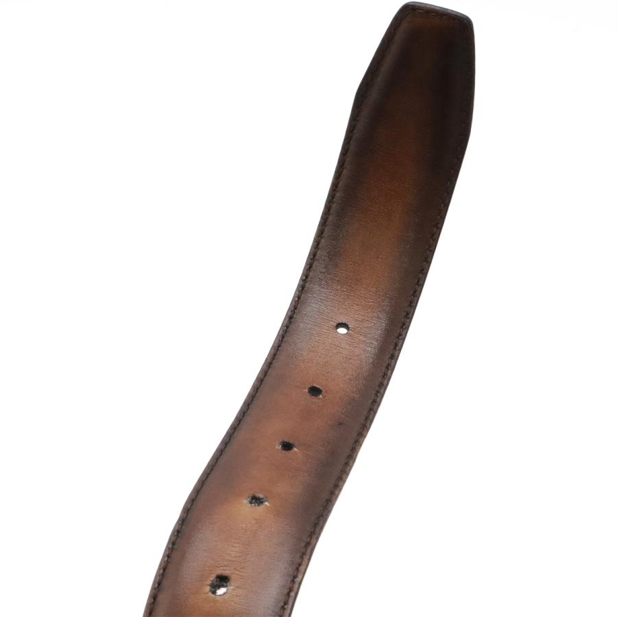 Berluti ベルルッティ B ヴォリュート リバーシブルベルト カリグラフィ レザー グラデーション グレー ブラウン シルバー金具 | Berluti | 05