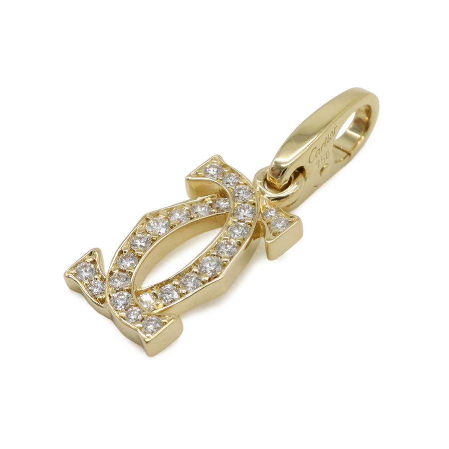Cartier カルティエ 2Cモチーフ ネックレス トップ ペンダント ヘッド チャーム K18YG 750YG イエローゴールド ダイヤモンド | Cartier