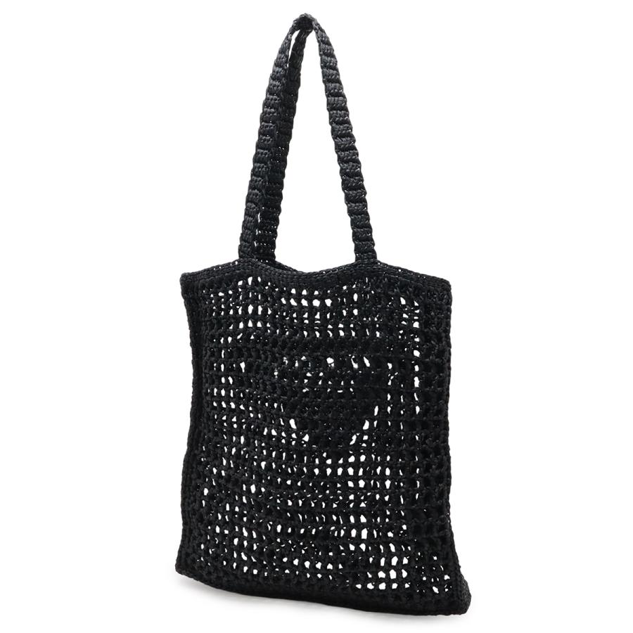 PRADA プラダ クロシェ ロゴ トートバッグ ショルダートート 肩掛け ブラック 黒 ホワイト 白 1BG393 | PRADA | 01