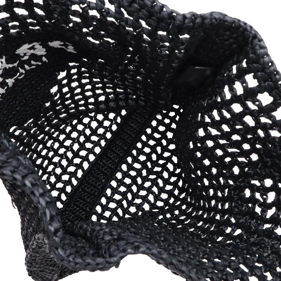 PRADA プラダ クロシェ ロゴ トートバッグ ショルダートート 肩掛け ブラック 黒 ホワイト 白 1BG393 | PRADA | 05