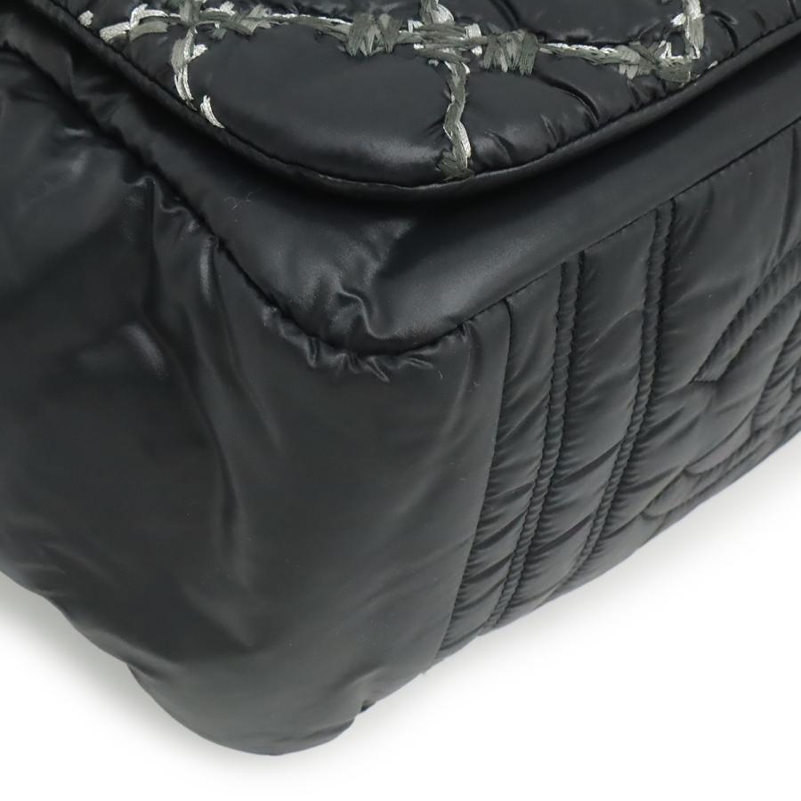 CHANEL シャネル パリビザンス キルティング チェーンショルダー ショルダーバッグ 2WAY 肩掛け ナイロン ブラック 黒 シルバー金具 | CHANEL | 02