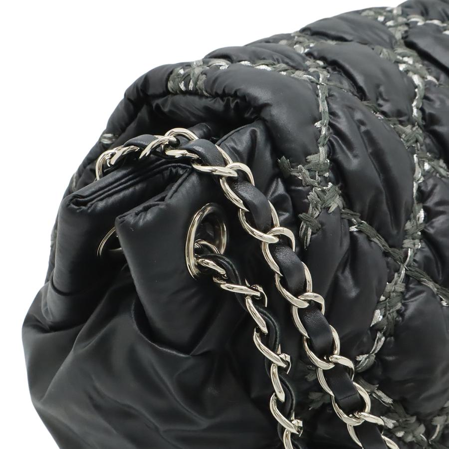 CHANEL シャネル パリビザンス キルティング チェーンショルダー ショルダーバッグ 2WAY 肩掛け ナイロン ブラック 黒 シルバー金具 | CHANEL | 03