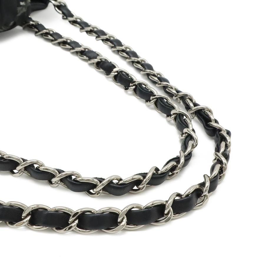 CHANEL シャネル パリビザンス キルティング チェーンショルダー ショルダーバッグ 2WAY 肩掛け ナイロン ブラック 黒 シルバー金具 | CHANEL | 04