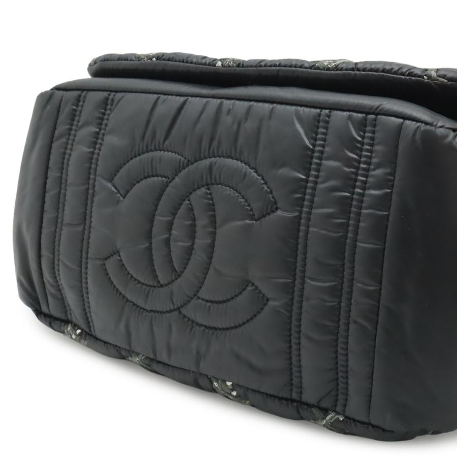 CHANEL シャネル パリビザンス キルティング チェーンショルダー ショルダーバッグ 2WAY 肩掛け ナイロン ブラック 黒 シルバー金具 | CHANEL | 06