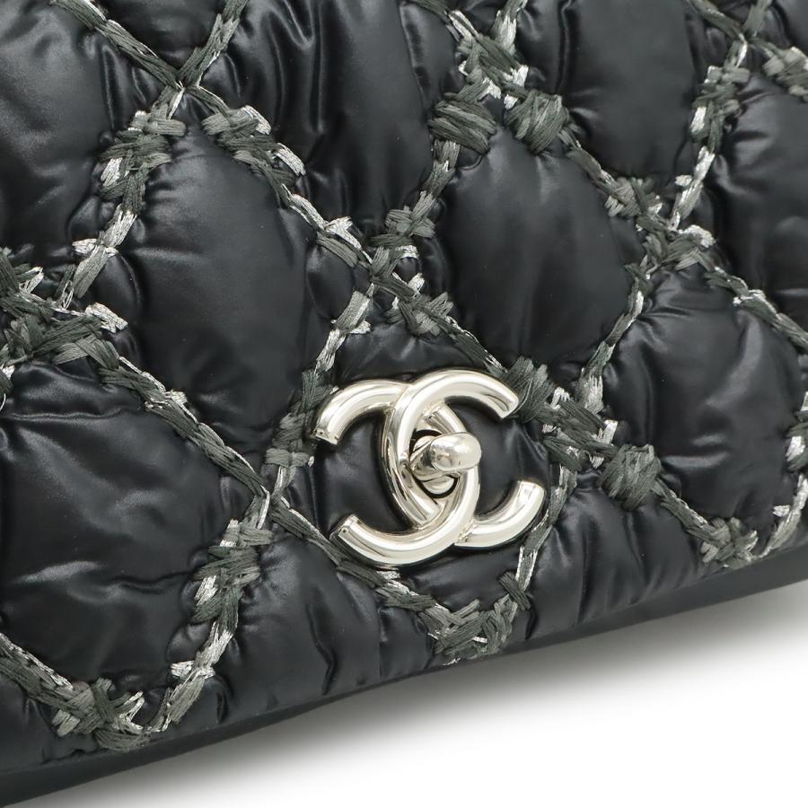 CHANEL シャネル パリビザンス キルティング チェーンショルダー ショルダーバッグ 2WAY 肩掛け ナイロン ブラック 黒 シルバー金具 | CHANEL | 07