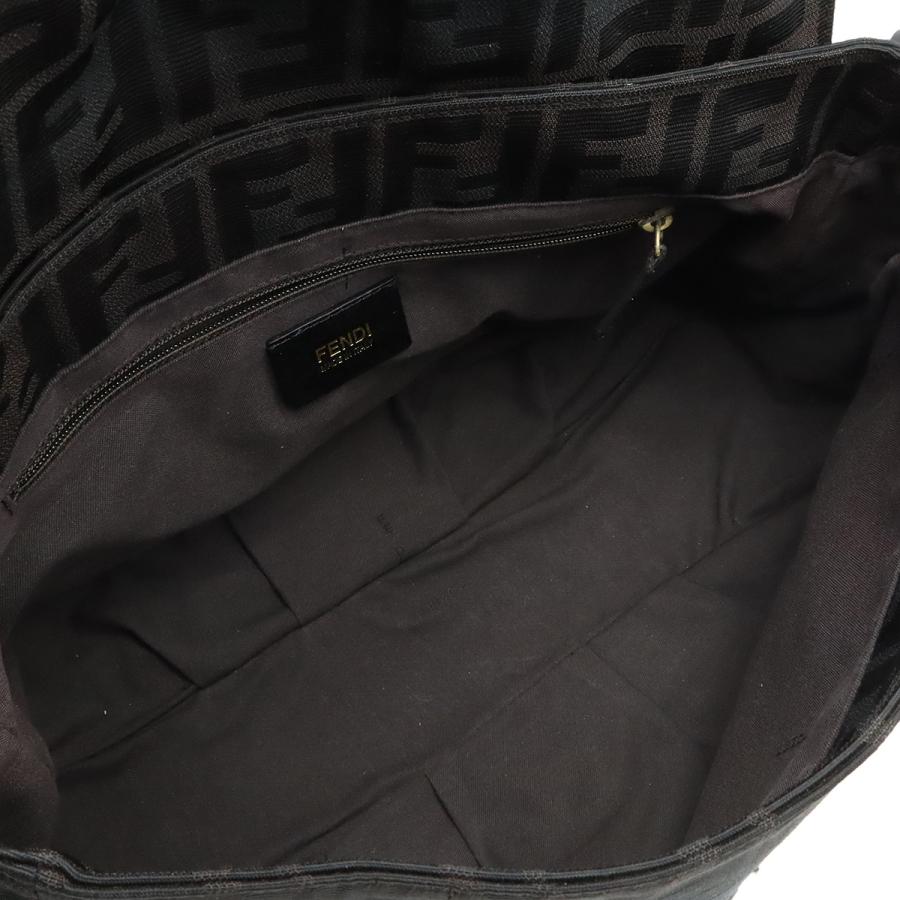 FENDI フェンディ ショルダーバッグ チェーン ワンショルダー 肩掛け ズッカ柄 キャンバス ブラック 黒 ゴールド金具 8BR614 | FENDI | 06