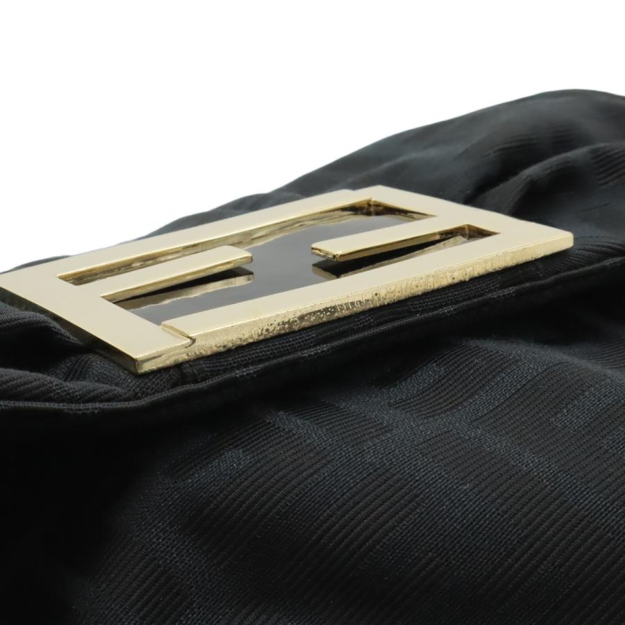 FENDI フェンディ ショルダーバッグ チェーン ワンショルダー 肩掛け ズッカ柄 キャンバス ブラック 黒 ゴールド金具 8BR614 | FENDI | 08