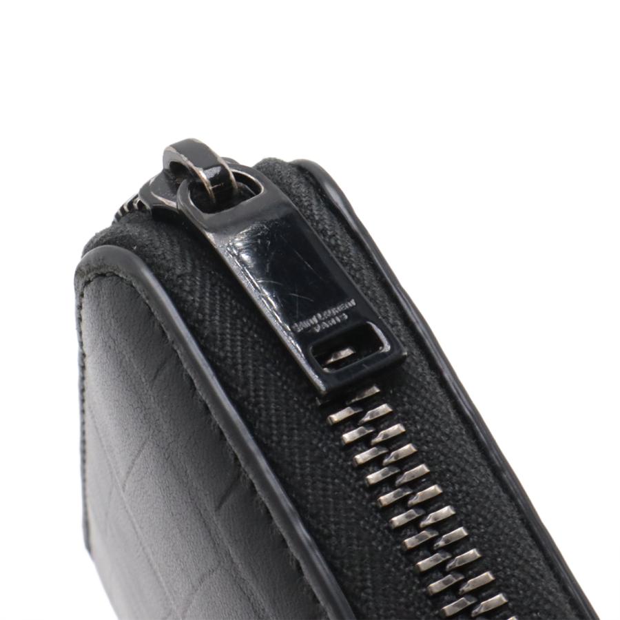 SAINT LAURENT PARIS サン ローラン パリ YSL イブサンローラン ラウンドファスナー 長財布 クロコ調 レザー ブラック 黒 ブラック金具 |  | 04