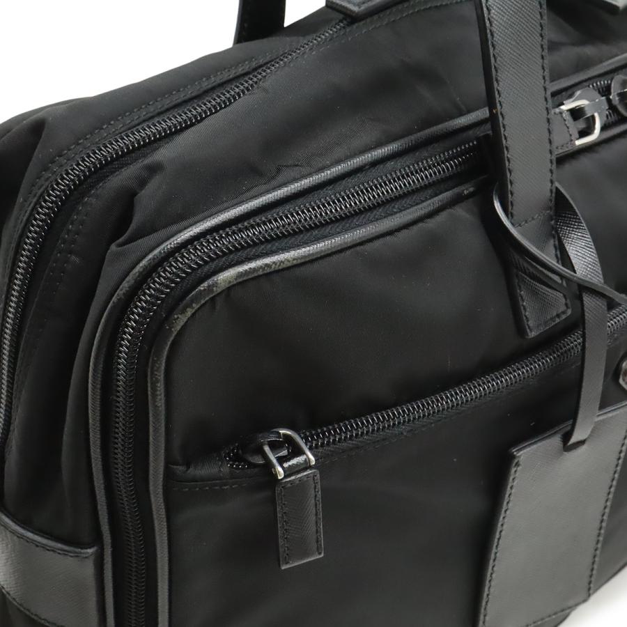 PRADA プラダ トライアングルロゴ ビジネスバッグ ブリーフケース 書類カバン 2WAY ショルダーバッグ ナイロン NERO ブラック | PRADA | 08