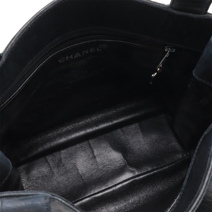 CHANEL シャネル BOUTIQUE ブティック ブティックタグ ハンドバッグ トートバッグ 手提げ 格子 ラムスキン レザー ブラック 黒 | CHANEL | 05