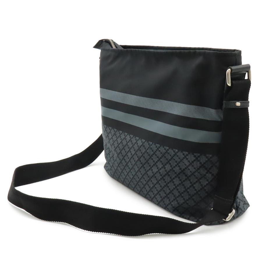 GUCCI グッチ ディアマンテ ショルダーバッグ 斜め掛け ナイロン レザー ブラック 黒 グレー シルバー金具 270410 | GUCCI | 01