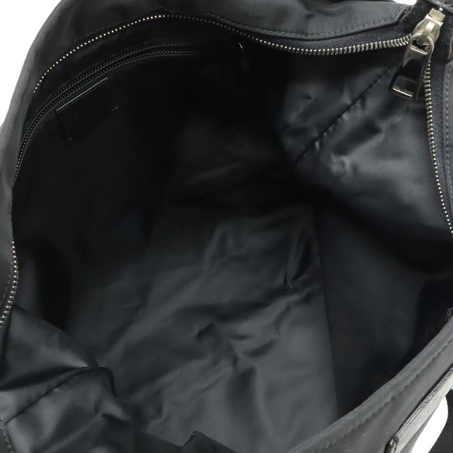 GUCCI グッチ ディアマンテ ショルダーバッグ 斜め掛け ナイロン レザー ブラック 黒 グレー シルバー金具 270410 | GUCCI | 06