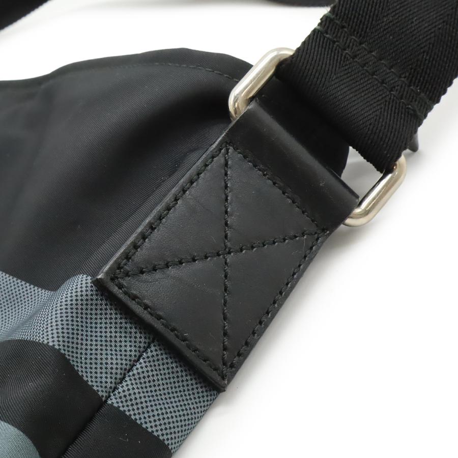 GUCCI グッチ ディアマンテ ショルダーバッグ 斜め掛け ナイロン レザー ブラック 黒 グレー シルバー金具 270410 | GUCCI | 07