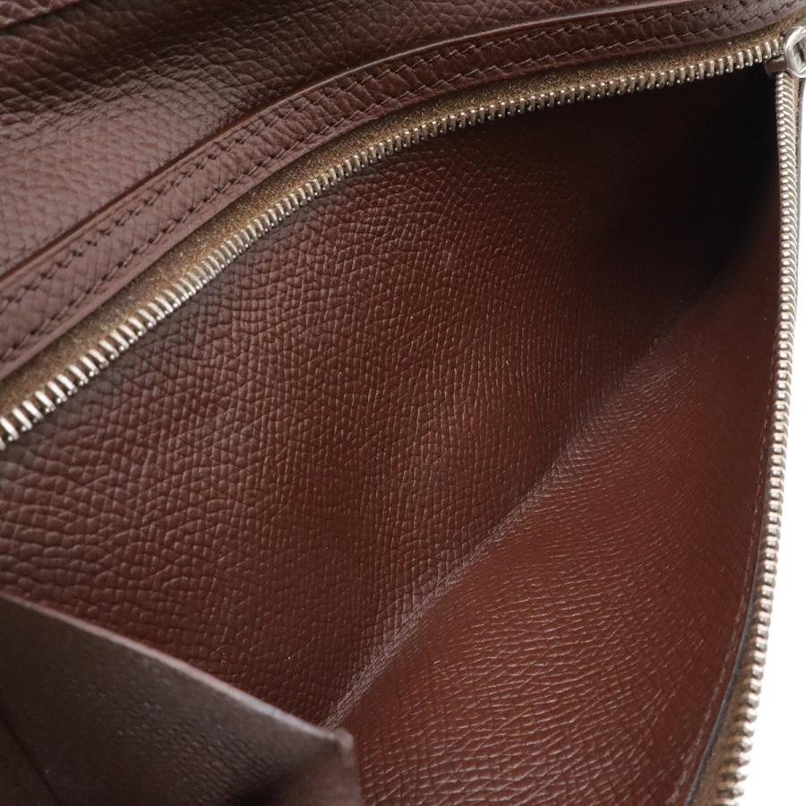 HERMES エルメス ベアン クラシック 2つ折長財布 二つ折り長財布 ヴォーエプソン レザー ダークブラウン シルバー金具 □H刻印 | HERMES | 07