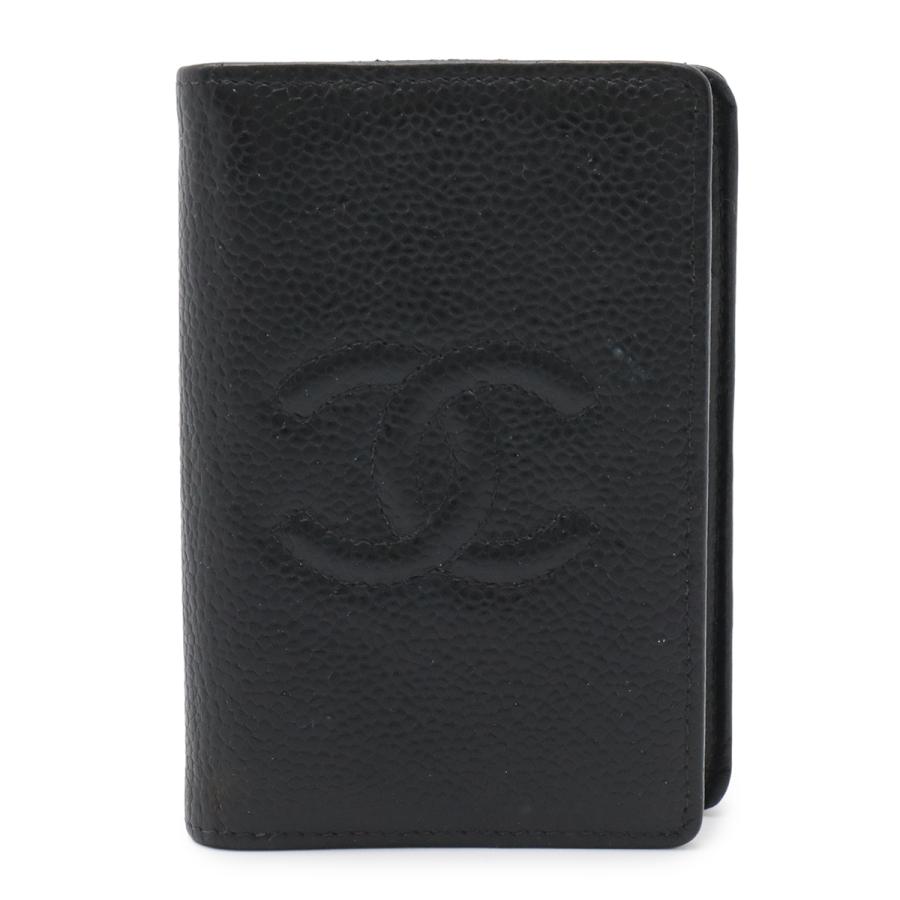 CHANEL シャネル ココマーク カードケース 名刺入れ パスケース キャビアスキン レザー ブラック 黒 A13503 | CHANEL