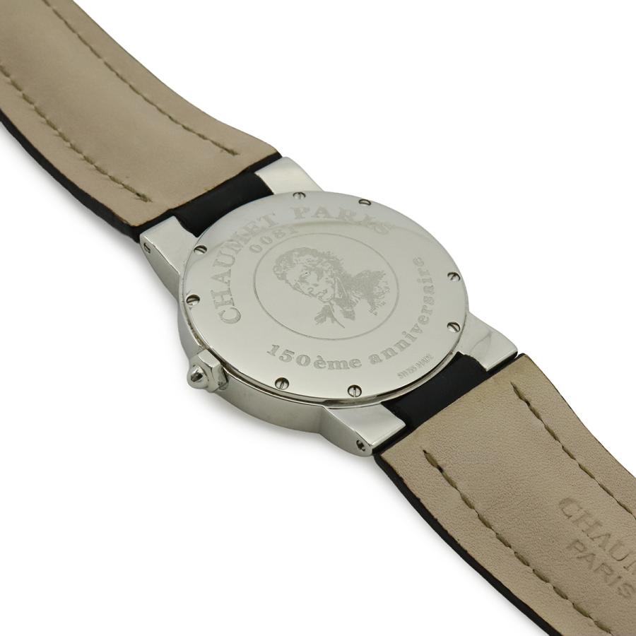 CHAUMET ショーメ ヴァンドーム シルバー文字盤 SS 革ベルト ボーイズ QZ クォーツ 腕時計 150周年記念 | CHAUMET | 06