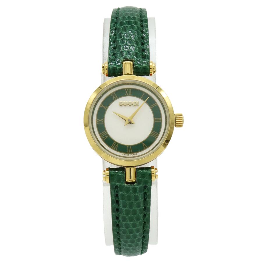 GUCCI グッチ ホワイト文字盤 GP 革ベルト レディース QZ クォーツ 腕時計 2000L | GUCCI