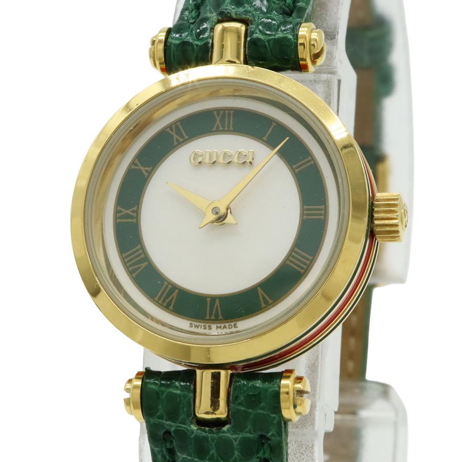 GUCCI グッチ ホワイト文字盤 GP 革ベルト レディース QZ クォーツ 腕時計 2000L | GUCCI | 03