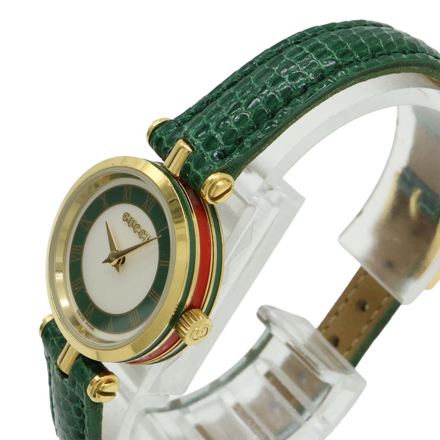 GUCCI グッチ ホワイト文字盤 GP 革ベルト レディース QZ クォーツ 腕時計 2000L | GUCCI | 05