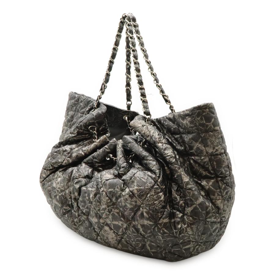 CHANEL シャネル メルローズカバス ココマーク チェーンショルダー ショルダーバッグ トートバッグ ナイロン グレー シルバー A47190 | CHANEL | 01
