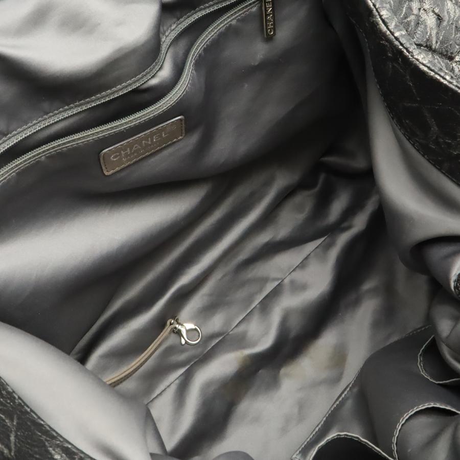 CHANEL シャネル メルローズカバス ココマーク チェーンショルダー ショルダーバッグ トートバッグ ナイロン グレー シルバー A47190 | CHANEL | 04