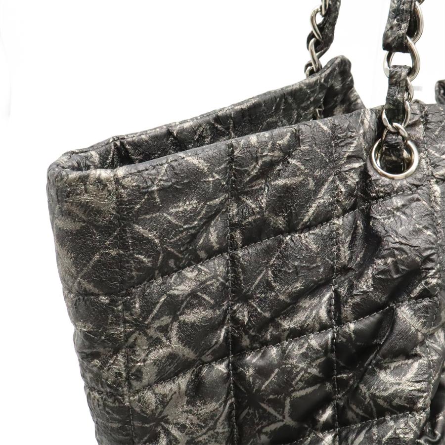 CHANEL シャネル メルローズカバス ココマーク チェーンショルダー ショルダーバッグ トートバッグ ナイロン グレー シルバー A47190 | CHANEL | 05