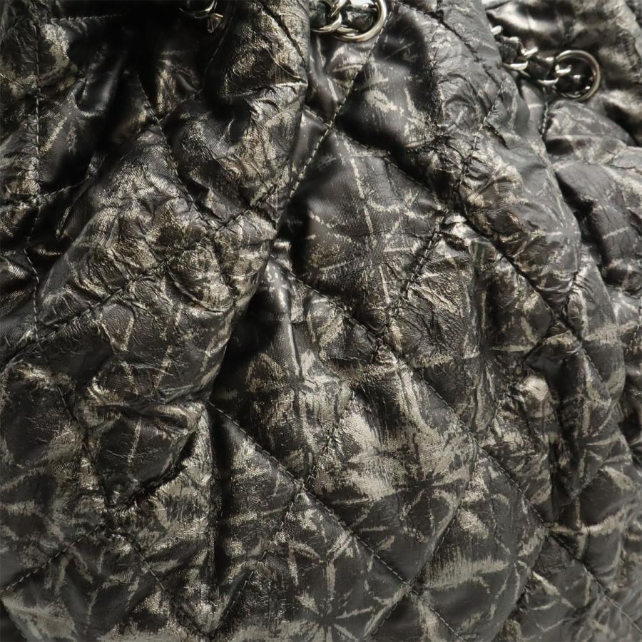CHANEL シャネル メルローズカバス ココマーク チェーンショルダー ショルダーバッグ トートバッグ ナイロン グレー シルバー A47190 | CHANEL | 06