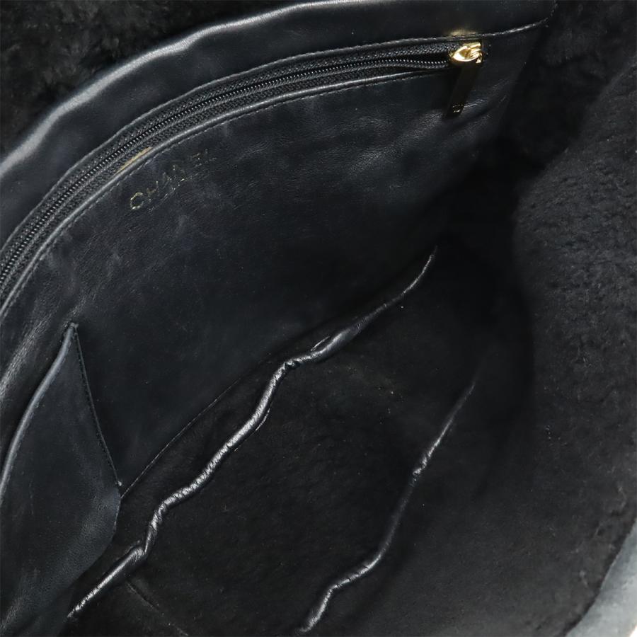 CHANEL シャネル ココマーク ショルダーバッグ メッセンジャーバッグ 斜め掛け ムートン レザー ボア ブラック 黒 ゴールド金具 | CHANEL | 05