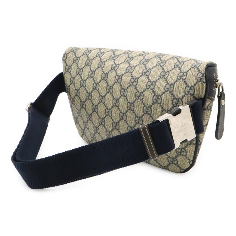 GUCCI グッチ GGスプリーム ボディバッグ ウエストバッグ ウエストポーチ ヒップバッグ PVC レザー ネイビー 紺 ベージュ 233269 | GUCCI | 01