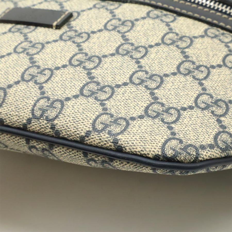 GUCCI グッチ GGスプリーム ボディバッグ ウエストバッグ ウエストポーチ ヒップバッグ PVC レザー ネイビー 紺 ベージュ 233269 | GUCCI | 02