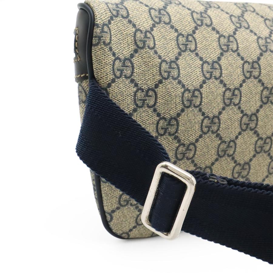GUCCI グッチ GGスプリーム ボディバッグ ウエストバッグ ウエストポーチ ヒップバッグ PVC レザー ネイビー 紺 ベージュ 233269 | GUCCI | 03