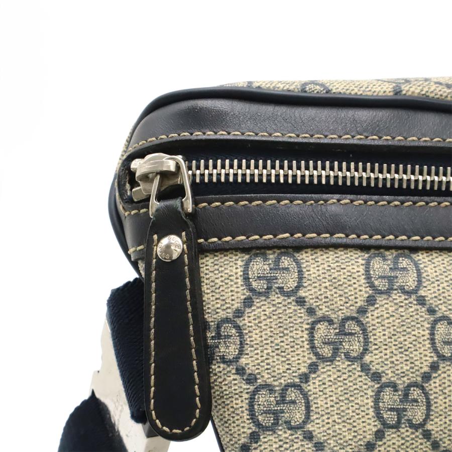 GUCCI グッチ GGスプリーム ボディバッグ ウエストバッグ ウエストポーチ ヒップバッグ PVC レザー ネイビー 紺 ベージュ 233269 | GUCCI | 05