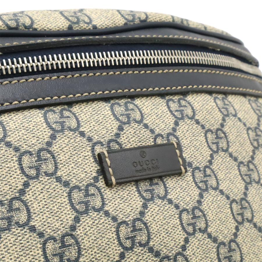 GUCCI グッチ GGスプリーム ボディバッグ ウエストバッグ ウエストポーチ ヒップバッグ PVC レザー ネイビー 紺 ベージュ 233269 | GUCCI | 07