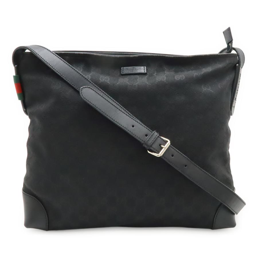 GUCCI グッチ GGキャンバス シェリーライン ショルダーバッグ 斜め掛け レザー ブラック 黒 グリーン 緑 レッド 赤 308930 | GUCCI