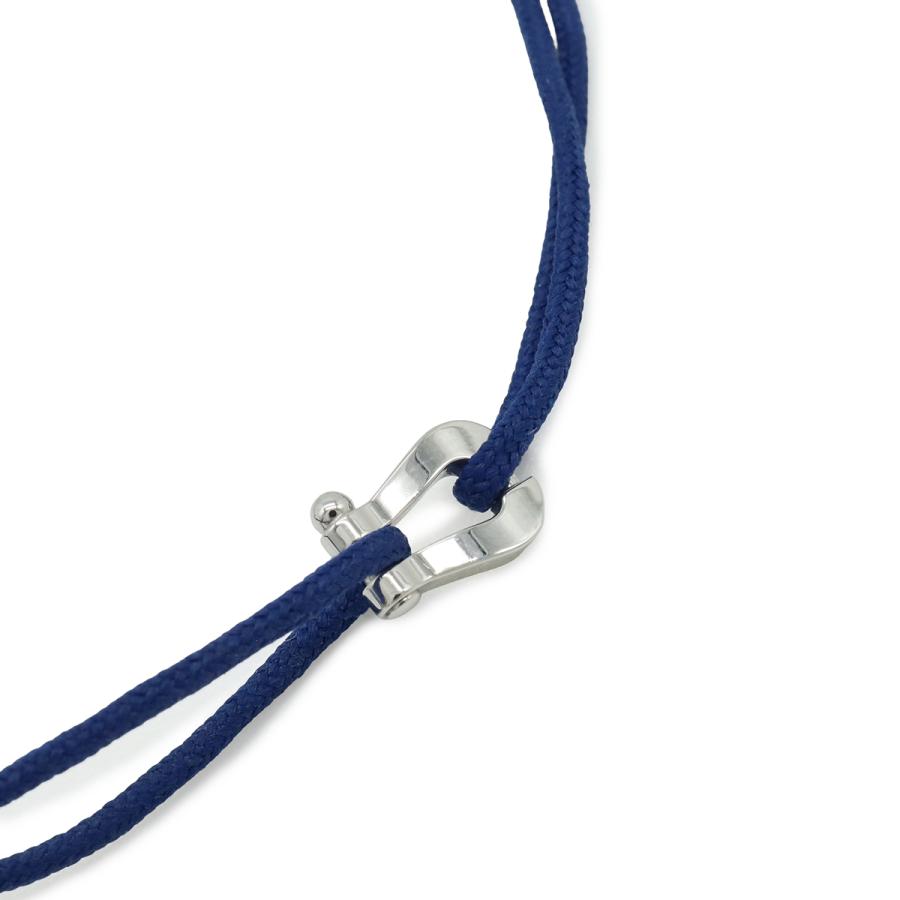 FRED フレッド フォース10 ミニ ブレスレット Au750 K18WG ホワイトゴールド コード ブルー 青 | Fred | 02
