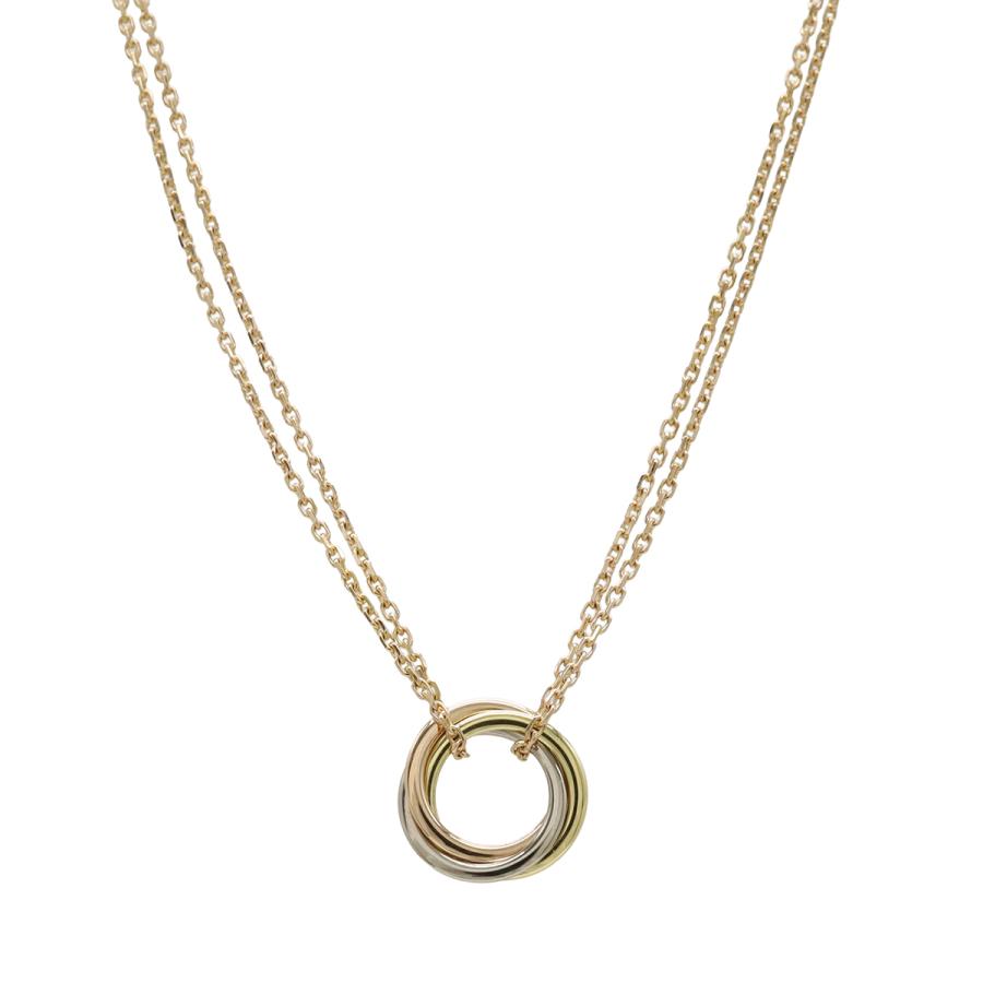 Cartier カルティエ トリニティ ペンダント ミニモデル ネックレス ダブルチェーン 3カラー ゴールド K18PG YG WG B7224816 | Cartier