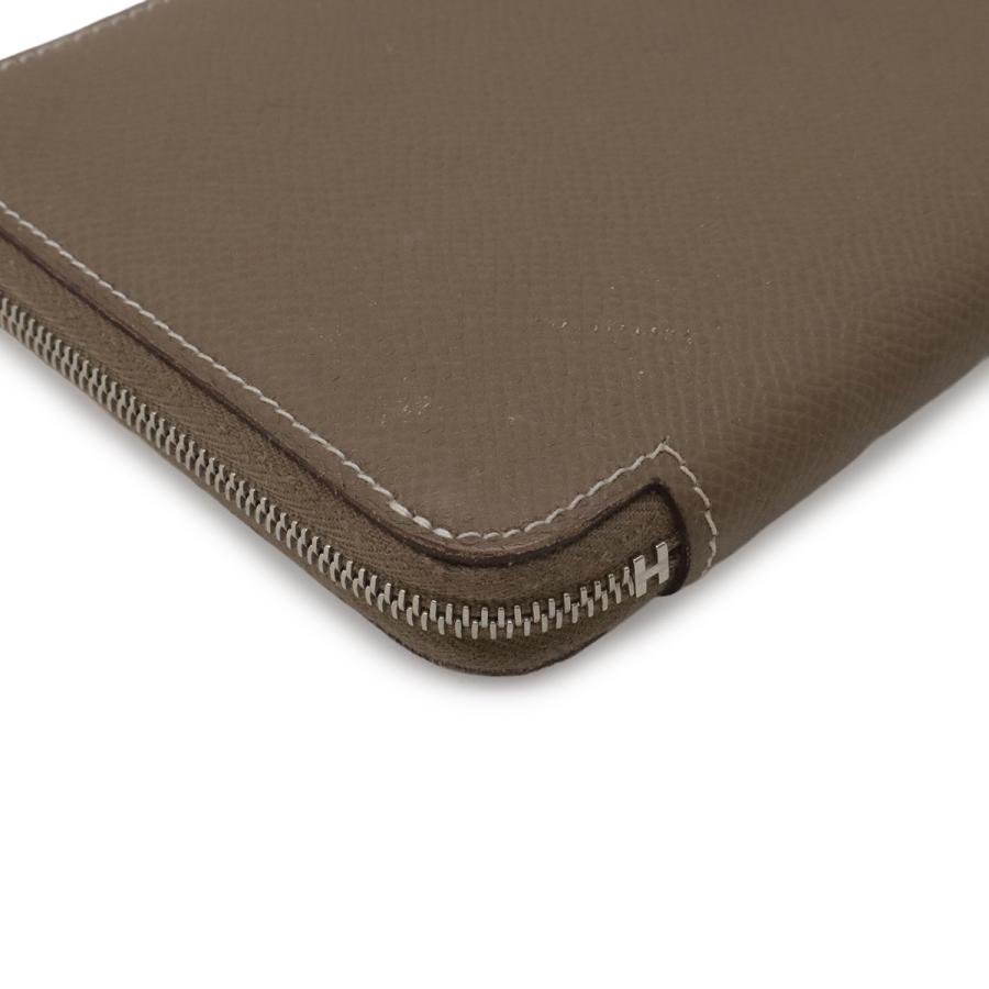 HERMES エルメス アザップロング シルクイン ラウンドファスナー 長財布 ヴォーエプソン レザー エトゥープ グレージュ シルバー金具 | HERMES | 02