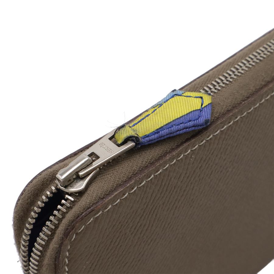 HERMES エルメス アザップロング シルクイン ラウンドファスナー 長財布 ヴォーエプソン レザー エトゥープ グレージュ シルバー金具 | HERMES | 03