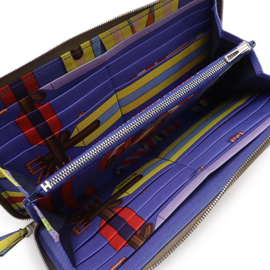 HERMES エルメス アザップロング シルクイン ラウンドファスナー 長財布 ヴォーエプソン レザー エトゥープ グレージュ シルバー金具 | HERMES | 04