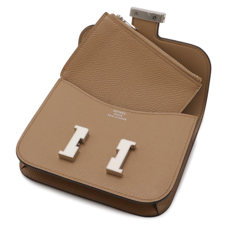 HERMES エルメス コンスタンス スリム 2つ折財布 二つ折り財布 ヴォーエプソン レザー チャイ ベージュブラウン系 コインケース付き | HERMES | 03