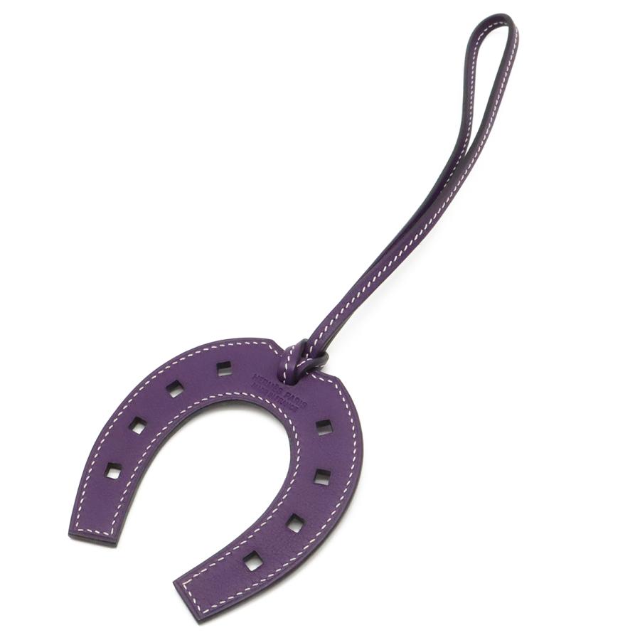 HERMES エルメス パドック ホースシュー バッグチャーム 馬蹄モチーフ ヴォースイフト レザー アイリス 紫 パープル | HERMES | 01