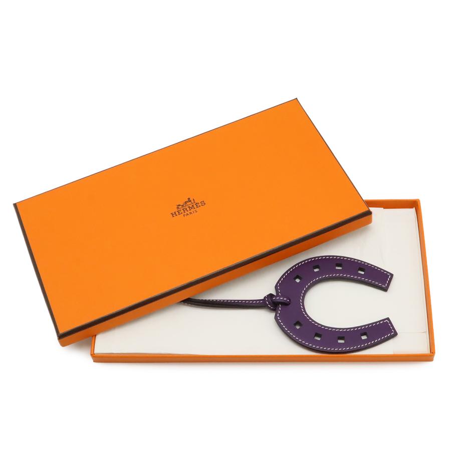 HERMES エルメス パドック ホースシュー バッグチャーム 馬蹄モチーフ ヴォースイフト レザー アイリス 紫 パープル | HERMES | 05