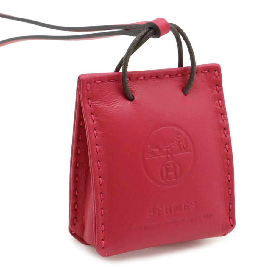 HERMES エルメス サック オランジュ バッグチャーム ショッパーモチーフ アニョーミロ ヴォースイフト ローズメキシコ ピンク Y刻印 | HERMES | 02