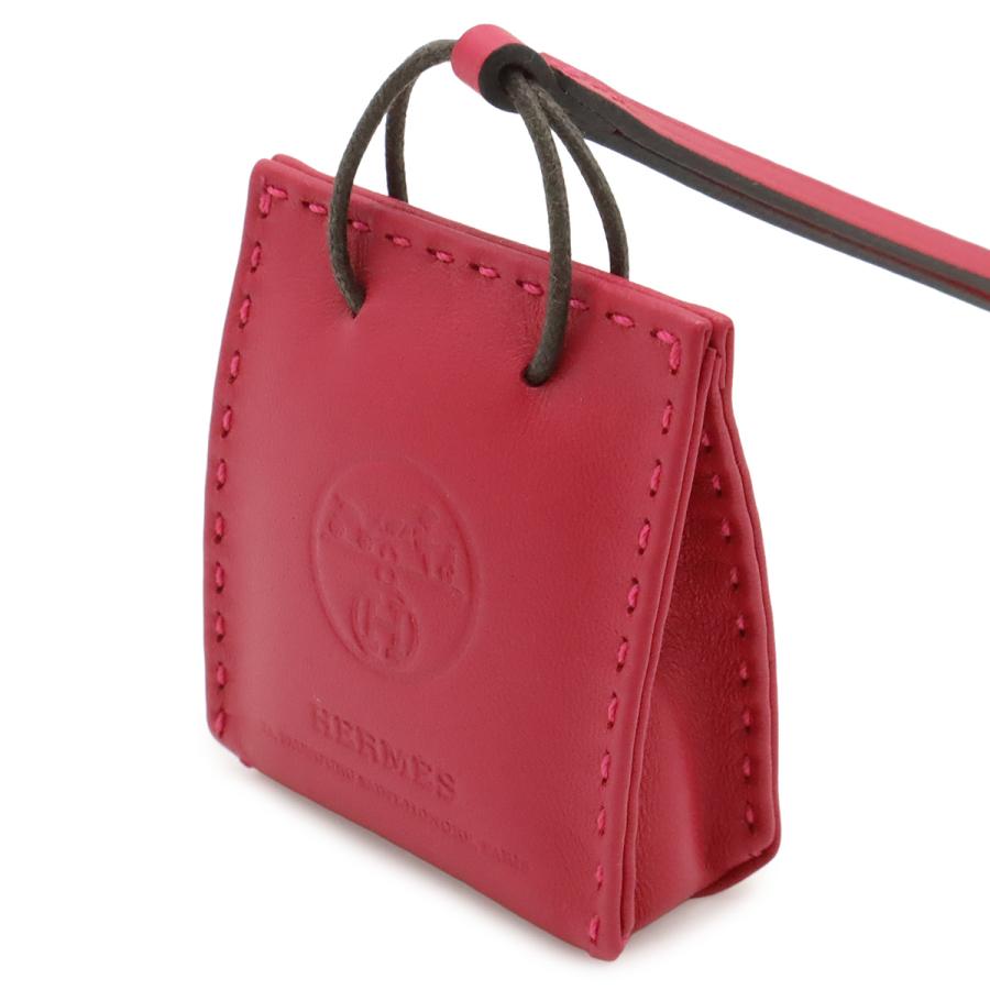 HERMES エルメス サック オランジュ バッグチャーム ショッパーモチーフ アニョーミロ ヴォースイフト ローズメキシコ ピンク Y刻印 | HERMES | 03