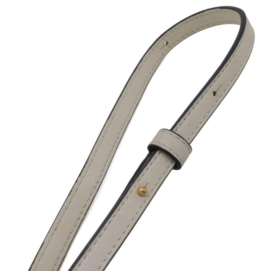 LOEWE ロエベ アナグラム フラメンコ クラッチ ミニ ショルダーバッグ ポシェット 2WAY クラッチバッグ 巾着 レザー アイボリー 白 | LOEWE | 05