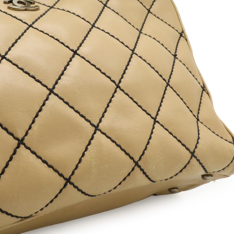 CHANEL シャネル ワイルドステッチ ミニトートバッグ ゴールド金具 CHANEL（シャネル） ワイルドステッチ ハンドバッグ ミニボストン