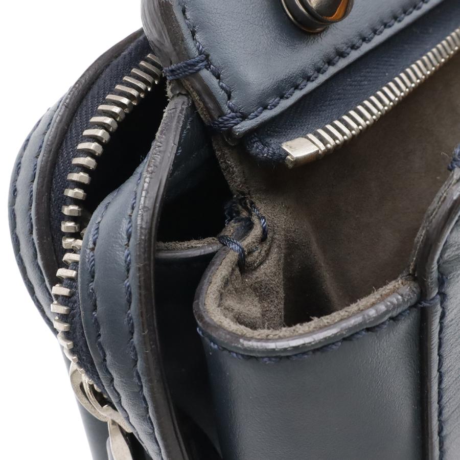 FENDI フェンディ ドットコム ハンドバッグ 2WAY ショルダーバッグ セミショルダー レザー ネイビー 紺 ポーチ付き 8BN293 | FENDI | 07