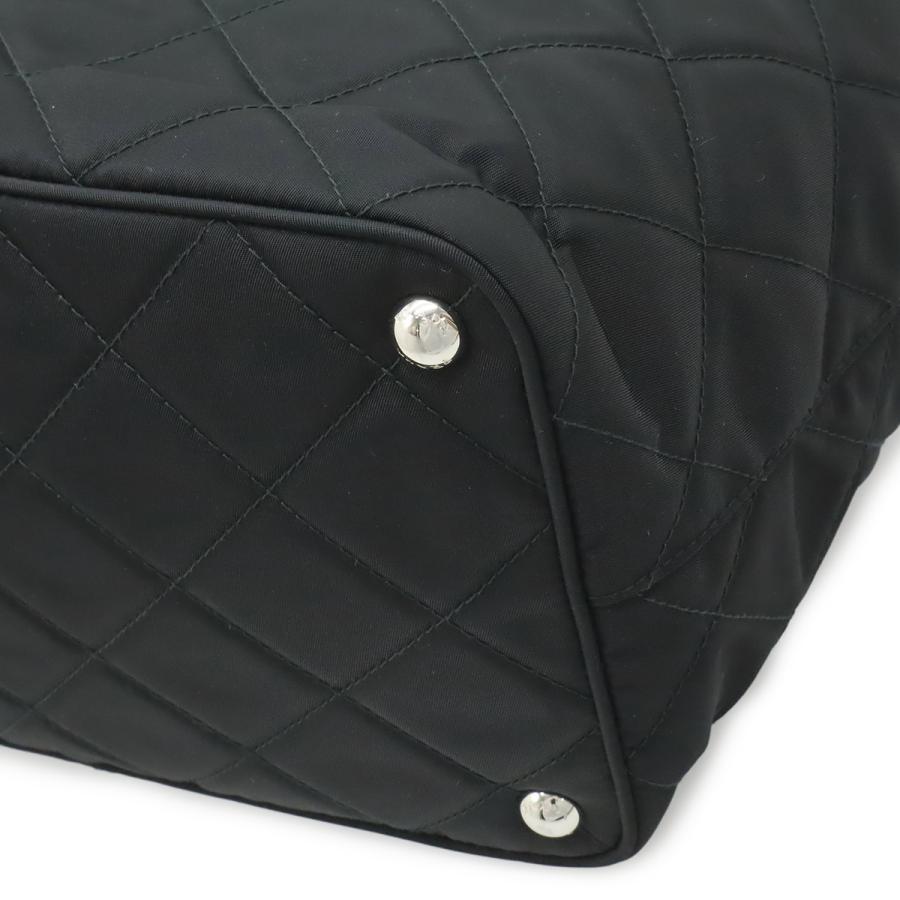 PRADA プラダ テスート トライアングルロゴ チェーンショルダーバッグ 2WAY キルティング ナイロン NERO ブラック | PRADA | 02