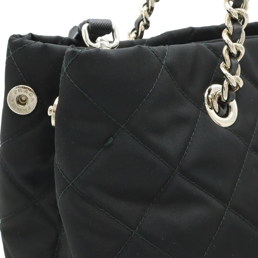 PRADA プラダ テスート トライアングルロゴ チェーンショルダーバッグ 2WAY キルティング ナイロン NERO ブラック | PRADA | 07